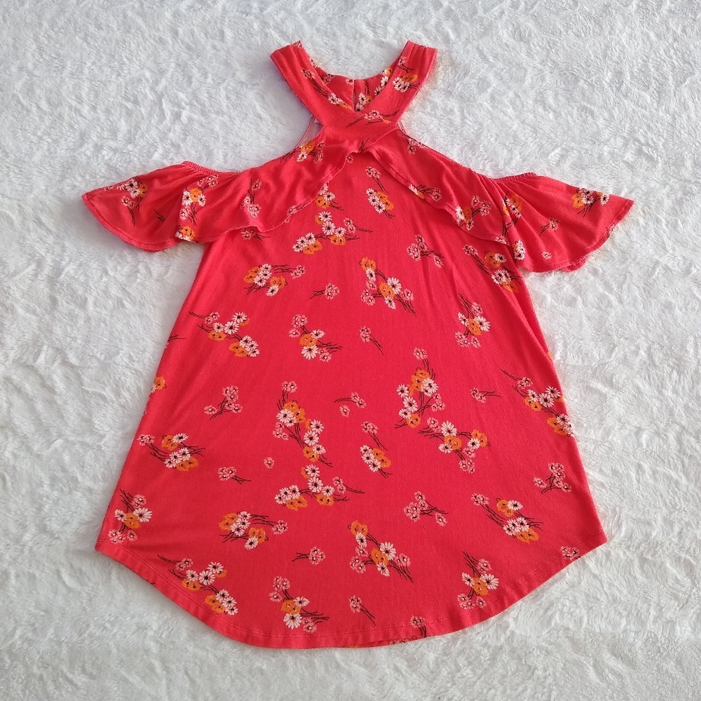 Maurices Floral Cold Shoulder Halter Top